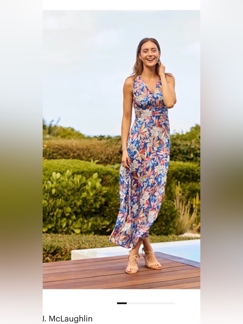 J. McLaughlin Silk
Blue Floral Maxi Dress size 10